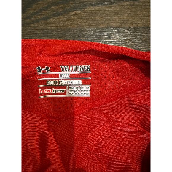 Youth Under Armour #1 Red Wisconsin Badgers Football Jersey Size Y XL MSRP$90 - Picture 4 of 4